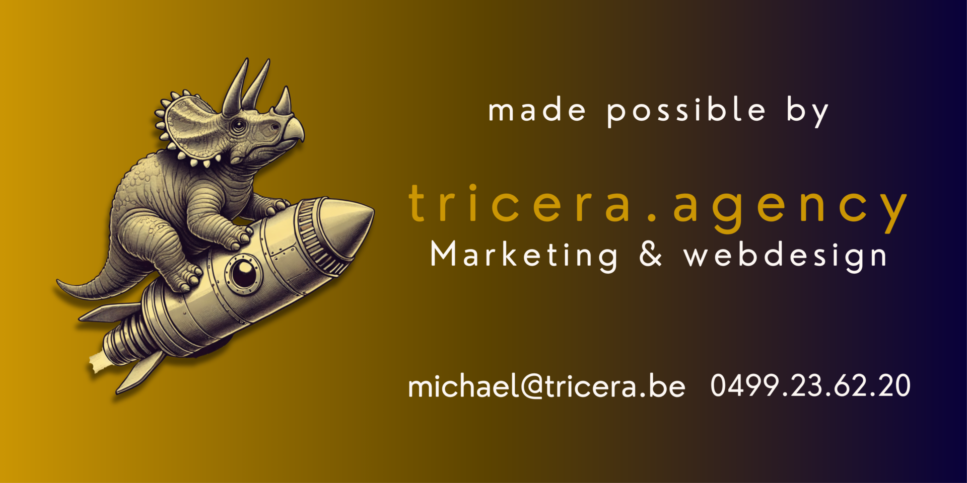 Tricera_Reclame banner buiten